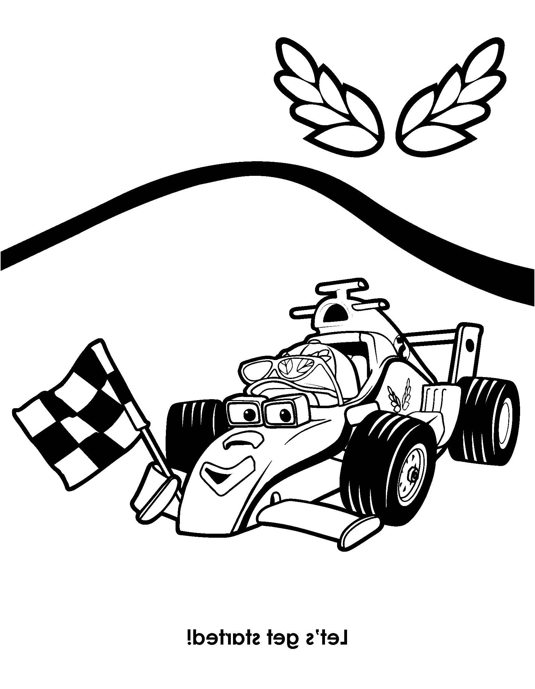 formule 1 dessin f1 car coloring page